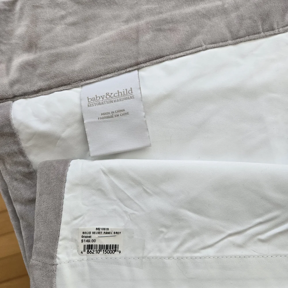 Restoration Hardware Elegant Gray Curtain